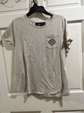 Harley-Davidson Women's Logo Pocket Eagle Short Sleeve T-Shirt 96408-20VW Sz XL